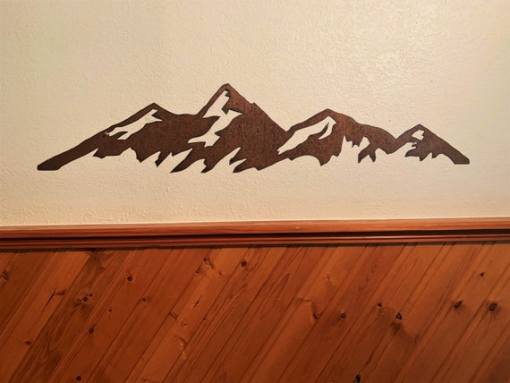 Boulder Mountain Range Flatirons 3 Ft Metal Wall Art University of Colorado Buffaloes CU Alumni Graduate Fan Home Cabin Decor Rustic Artwork
