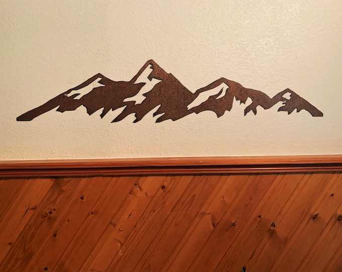 Boulder Mountain Range Flatirons 3 Ft Metal Wall Art University of Colorado Buffaloes CU Alumni Graduate Fan Home Cabin Decor Rustic Artwork
