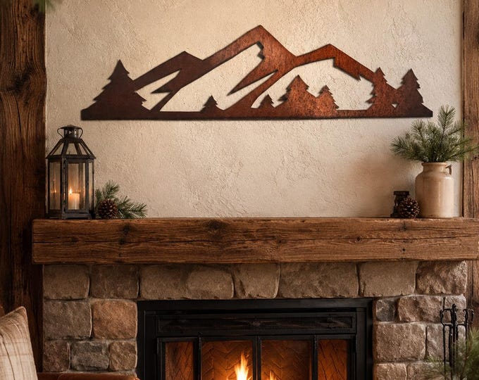 Rocky Mountain National Park Wall Art | Rustic Mountain Decor | Colorado Cabin Art | Fireplace Wall Decor | 4 Ft