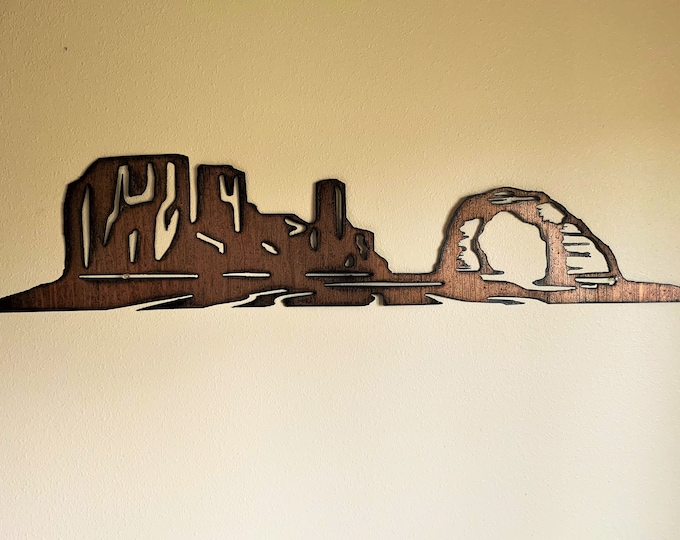 Arches National Park. Moab Utah. Metal wall art. Rustic decor. Gift for hiker