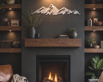 Boulder Flatirons Metal Wall Art | Colorado Mountain Decor | Flatirons Wall Hanging | Boulder Colorado Gift | Brushed Aluminum Art | 4ft