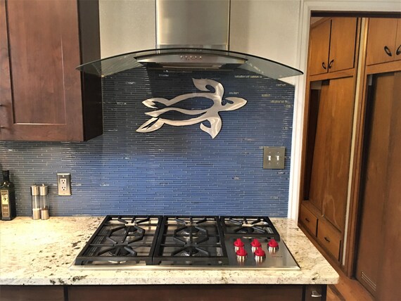 Sea Turtle Metal Wall Art Backsplash Decor Marine Life Turtles Ocean Species Nature Inspired Artwork Aloha Beach House Decor Mom Dad Gift