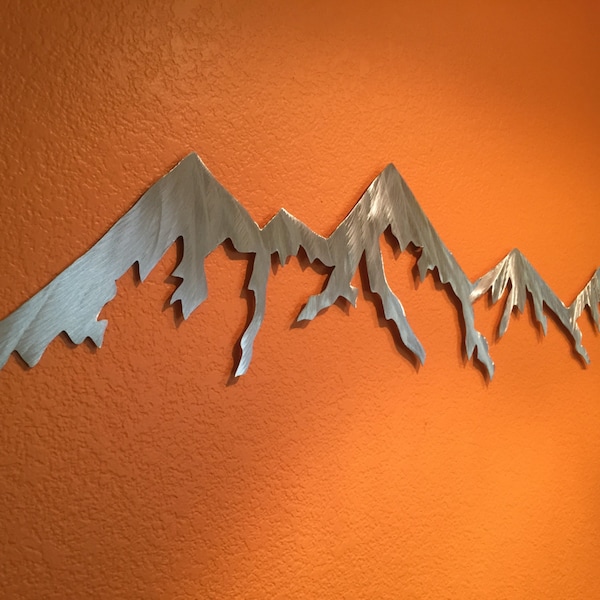 Mountain Metal Art Etsy