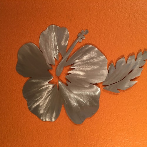 Hawaiian Hibiscus Flower Metal Wall Art Hawaii Tropical Etsy