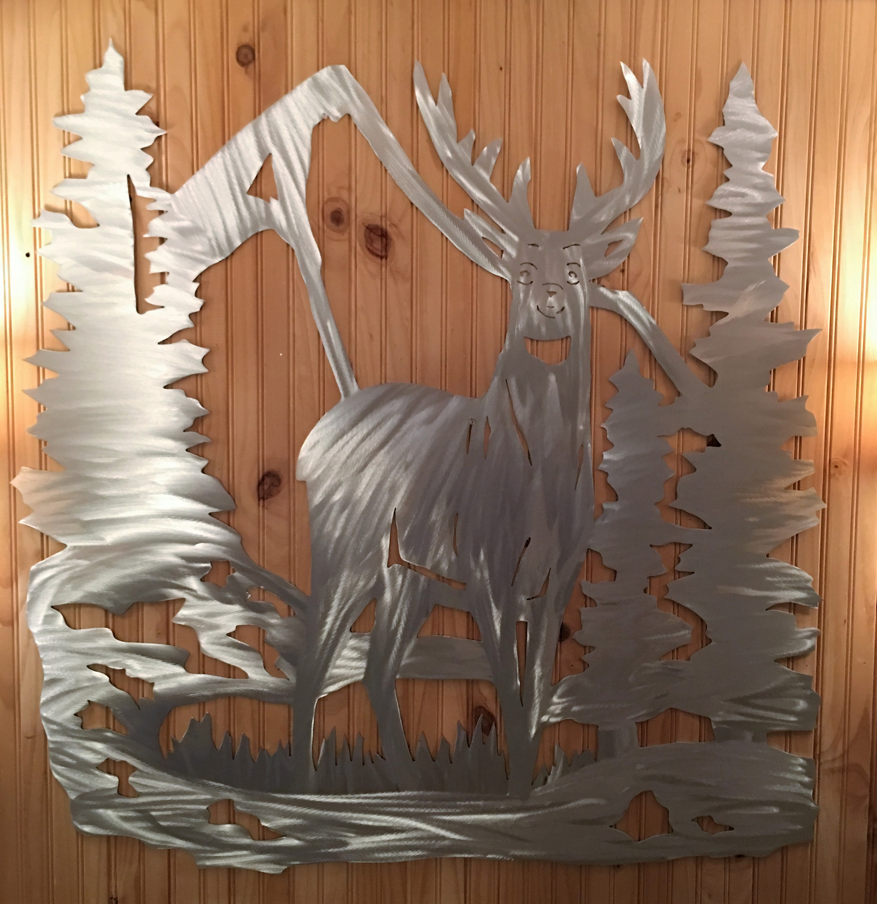 Deer metal wall art. Hunting Decor. Gift for Outdoorsman Etsy