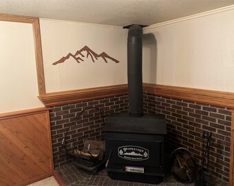 Pikes Peak Mountain Wall Art – Colorado Springs Hiking Artwork – Rustic Cabin, Lodge, and Home Decor. 4ft wide