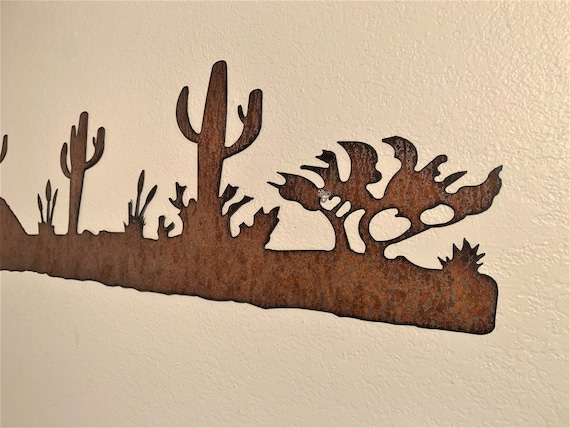 Arizona wall art. Rustic desert scene. Cactus artwork. Sonoran desert. Tucson Decor. Phoenix artwork