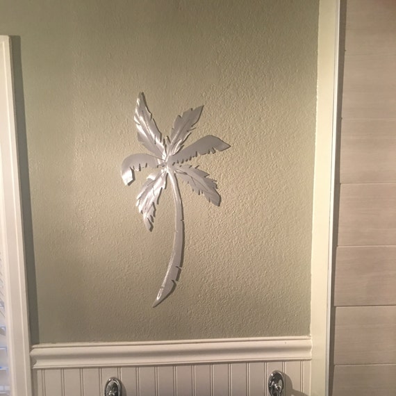 Palm tree metal wall art Tropical decor. Beach life