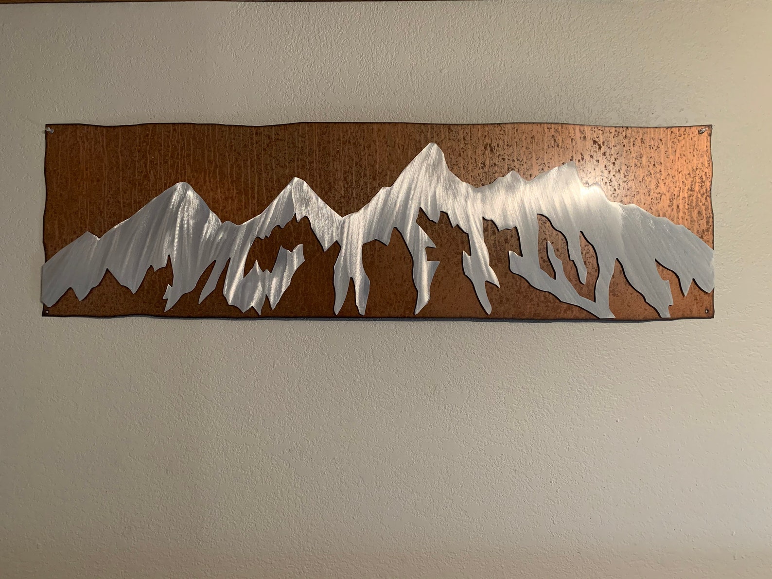 Wyoming Mountain Art. Rustic Metal Wall Art. Grand Tetons Etsy