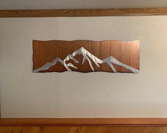 Pikes Peak Metal Wall Art. Colorado Springs artwork. Gift for hiker. Colorado 14er