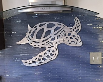 Metal Sea Turtle Art. Hawaiian decor. Beach House Artwork. Scuba diving gift. Florida Keys. Tropical