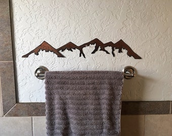 Rustic Mountains Colorado Metal Wall Art Bathroom Kitchen Bedroom Home Decor Camping Hiking Artwork Wedding Engagement Retirement Gift Idea