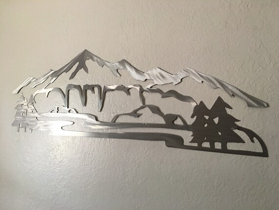 4 ft. Horsetooth Reservoir Metal Wall Art Mountains Fort Collins Colorado CSU Rams Colorado State University Fans Graduates Home Decor Art