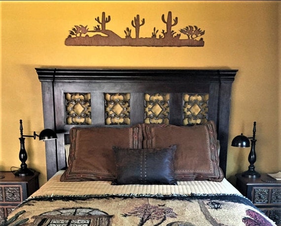 Cactus artwork. Arizona wall art. Rustic desert scene. Sonoran desert. Tucson Decor. Phoenix artwork