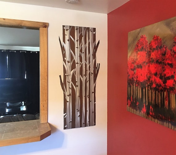 Aspen Tree art / Birch Forest / Front Porch Decor / Kitchen Remodel / 1st Anniversary / First Home Gift Ideas / 3d Wall Decor / Birch trees