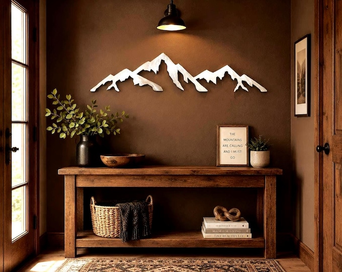 Colorado Mountain Decor | Capitol Peak Wall Art | Metal Mountain Wall Art | Colorado Cabin Decor | Handmade Aluminum Artwork