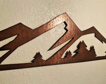 Rocky Mountain National Park Metal Wall Art | Colorado Cabin Decor | Rustic Steel Mountain Art | Lodge Decor | 3 Ft