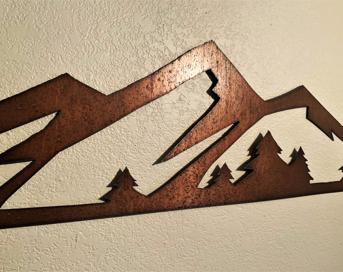 Rocky Mountain National Park Metal Wall Art | Colorado Cabin Decor | Rustic Steel Mountain Art | Lodge Decor | 3 Ft