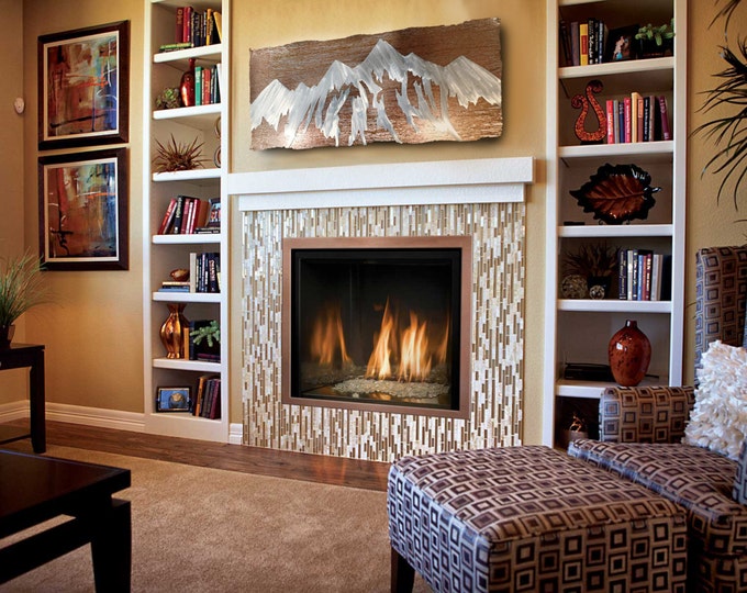 Breckenridge Mountain Ski Resort - HAND MADE ARTWORK for Skiers and Snowboarders. Mountain Decor