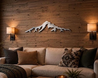 Mt Hood Metal Wall Art | Oregon Mountain Decor | Pacific Northwest Wall Art | Aluminum Mountain Wall Hanging | 4ft