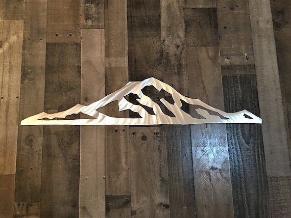 Mount Rainier metal wall art. Washington mountain range. Seattle mountain view. Gift for outdoors man