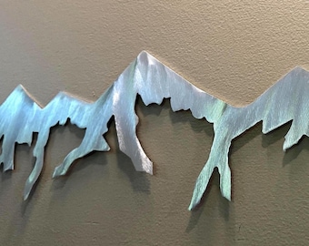 4 ft Colorado Front Range Wall Art | Aluminum Mountain Decor | Artwork for Fort Colins Homes | Gift for Colorado State University Graduate