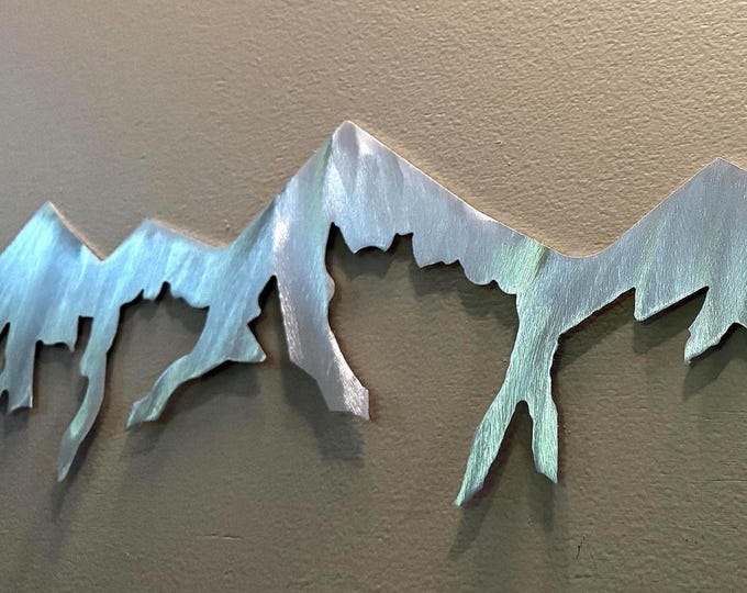 4 ft Colorado Front Range Wall Art | Aluminum Mountain Decor | Artwork for Fort Colins Homes | Gift for Colorado State University Graduate