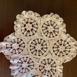 Grote Vintage Ronde Doily