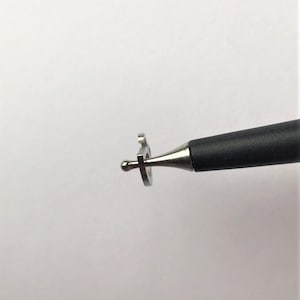 TINY SILVER Tone Script Cursive Stainless Steel Initial Letter Add On Charm OR to Add On to your Own Creations, Includes Attached Jump Rings image 3