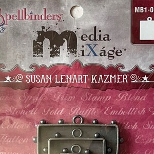 Spellbinders Media Mixage Susan Kazmer Squares One MB1-002 - 10 Lunettes Bronze - Neuf