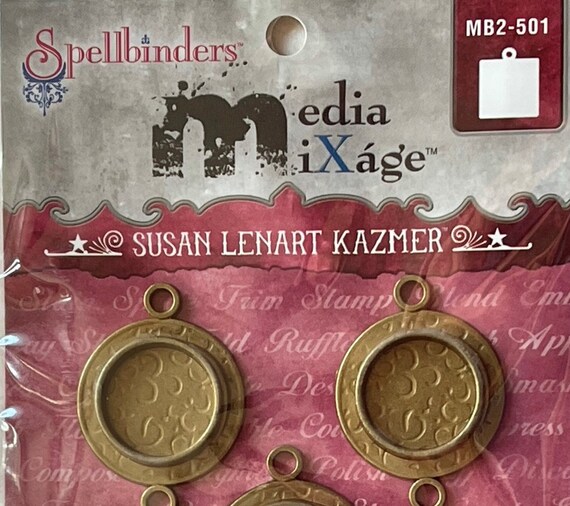Spellbinders Media Mixage Squares Two – Bronzefarbene Blenden-Set Für Schmuck, Basteln & Deko, 3 Größen
