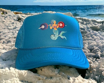 Lift like a Mermaid trucker Hat
