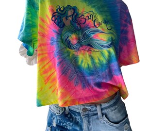 Santa Cruz Mermaid, tie-dye crop