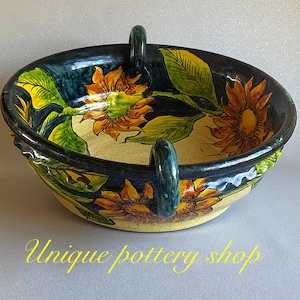 An outstanding and large Italian majolica table bowl