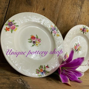 A gorgeous pair of Georgian dessert or display  plates