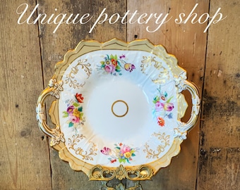 A stunning English antique dessert plate by  ridgways