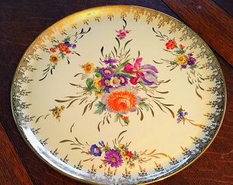 A rare and beautiful, “Limoges” fine art, porcelain tray or display wall or cabinet charger