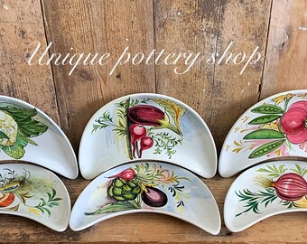 Un hermoso conjunto de 6 platos italianos de mediados de siglo