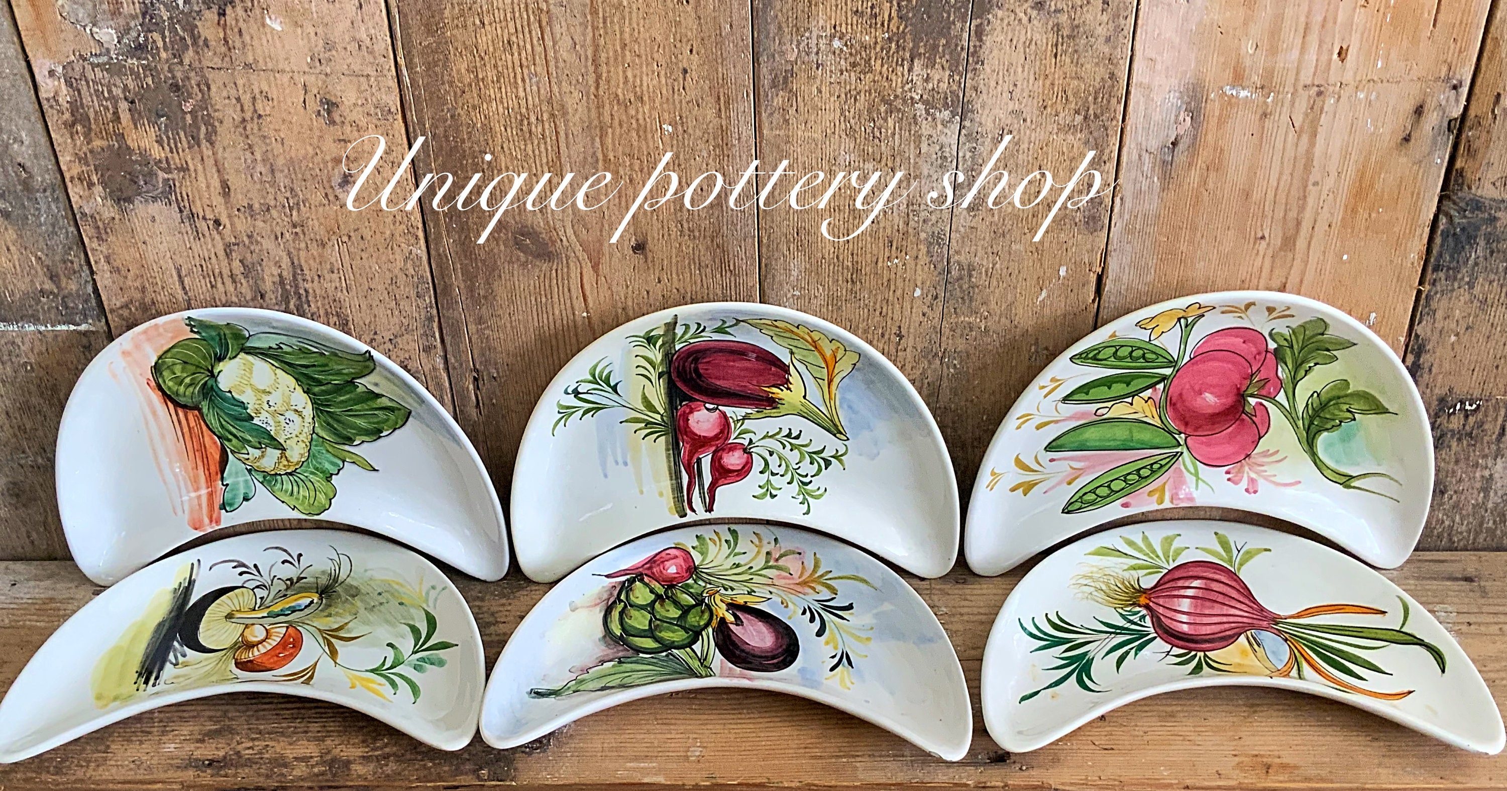 piatto e piatti da portata in ceramica di vietri decorati e dipinto a mano