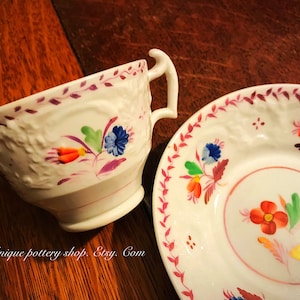 A stunning, English, Staffordshire c1820, cup and saucer