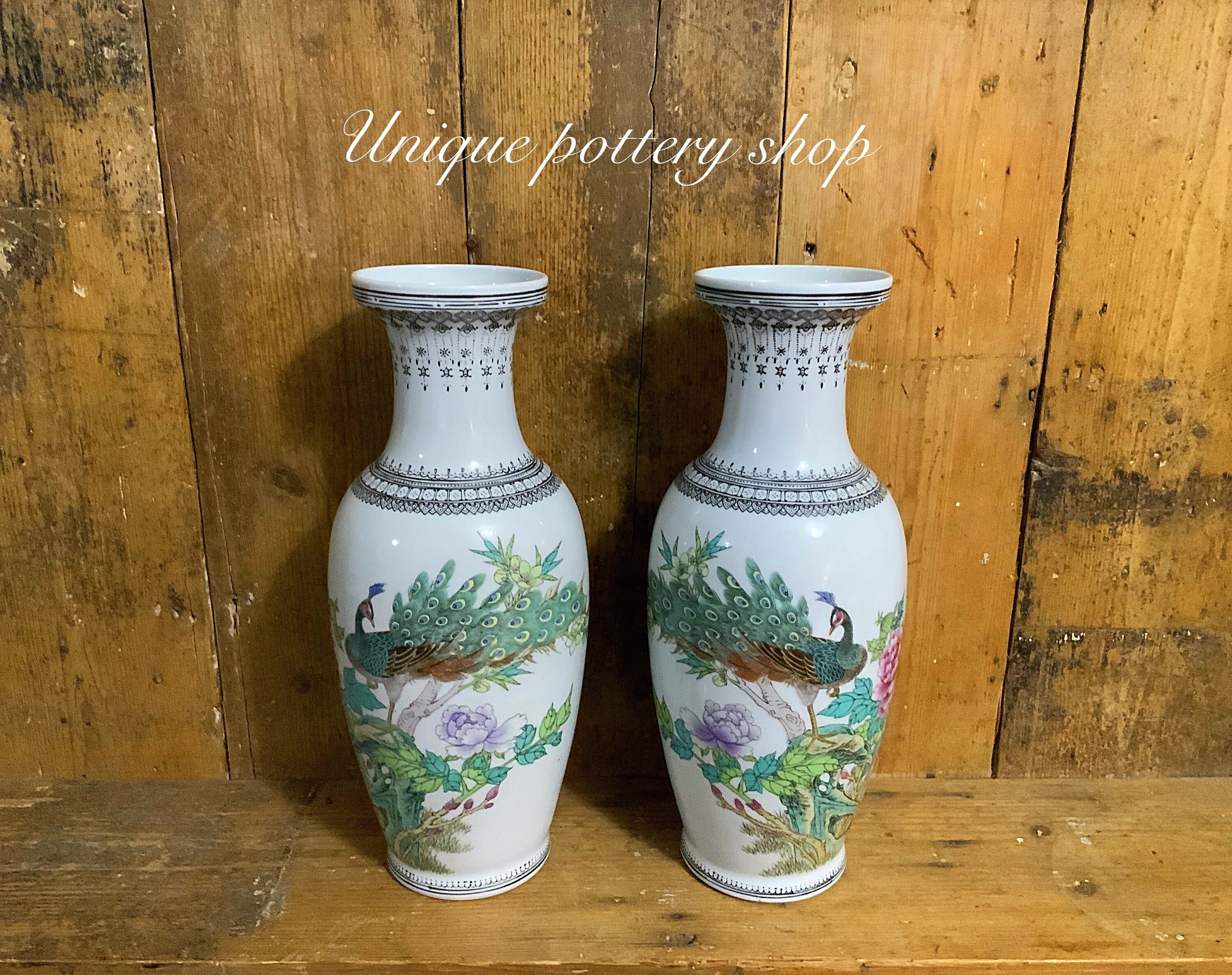A pair of Chinese mid-century republican vases