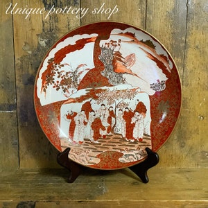 A beautiful Japanese antique, hand painted charger
