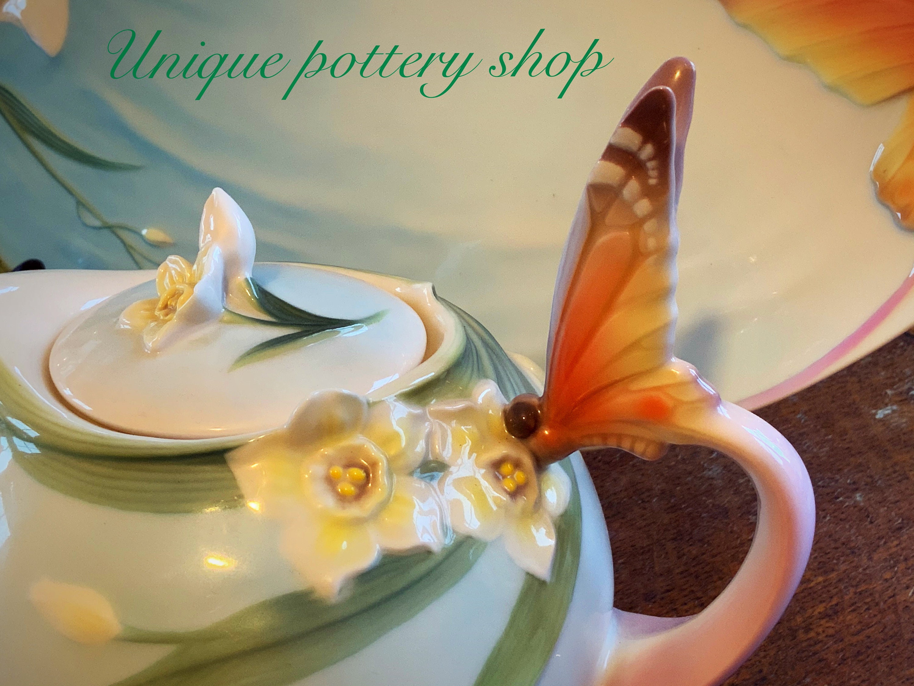 A Stunning Franz Tea Set With Tray Etsy