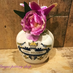 A super 20th c Dutch apothecary ginger jar