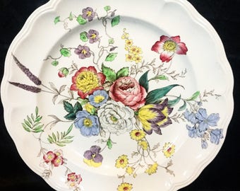 A huge "Copeland spode" floral charger/ chop plate