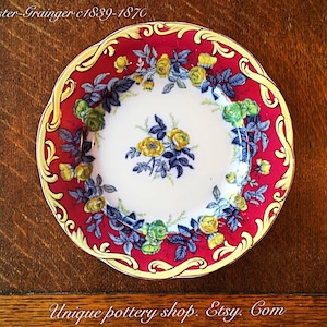 A rare and beautiful , Grainger-Worcester, cake or cabinet plate