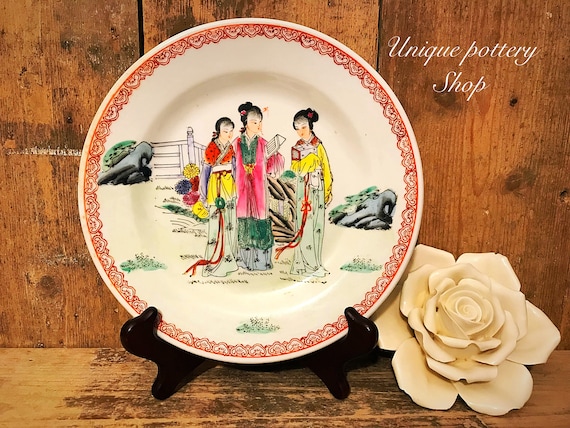 中国　定窯　皿 CHINAの平皿雑器〜唐山・八歩〜（80年代中國制造デッドストック