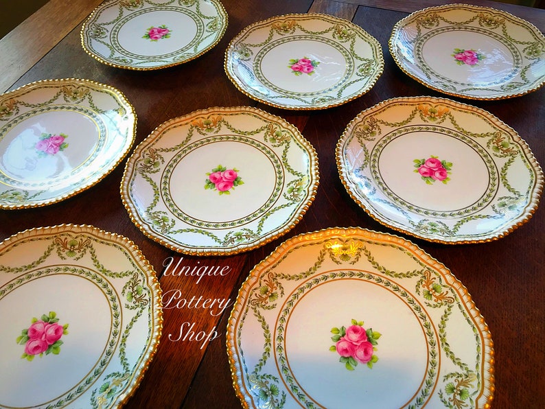 A Stunning Antique Dessert Plates by Copeland Etsy