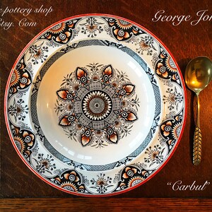 Una impresionante y rara, antigüedad inglesa del siglo 19. George Jones "Carbul" cuenco poco profundo