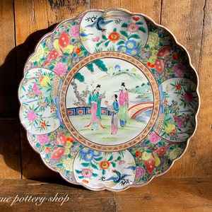 A large Japanese Arita  porcelain 15” charger plate